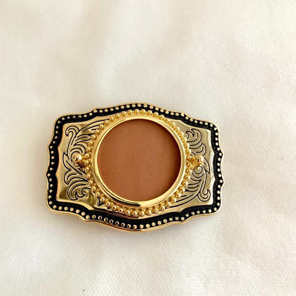 Leather Medallion Belt Buckle 1990’s